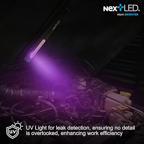 Miniatura 8 de NextLED NT-6615 - Linterna recargable para bolígrafo resistente, 3 luces en 1, luz de inundación, luz UV, linterna de mano de pluma compacta, luz de