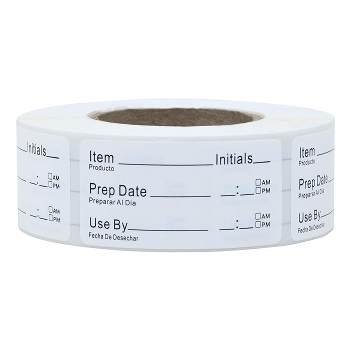 Buy Hybsk 1 x 2 Inch Removable Shelf Life Labels for Food Rotation Use