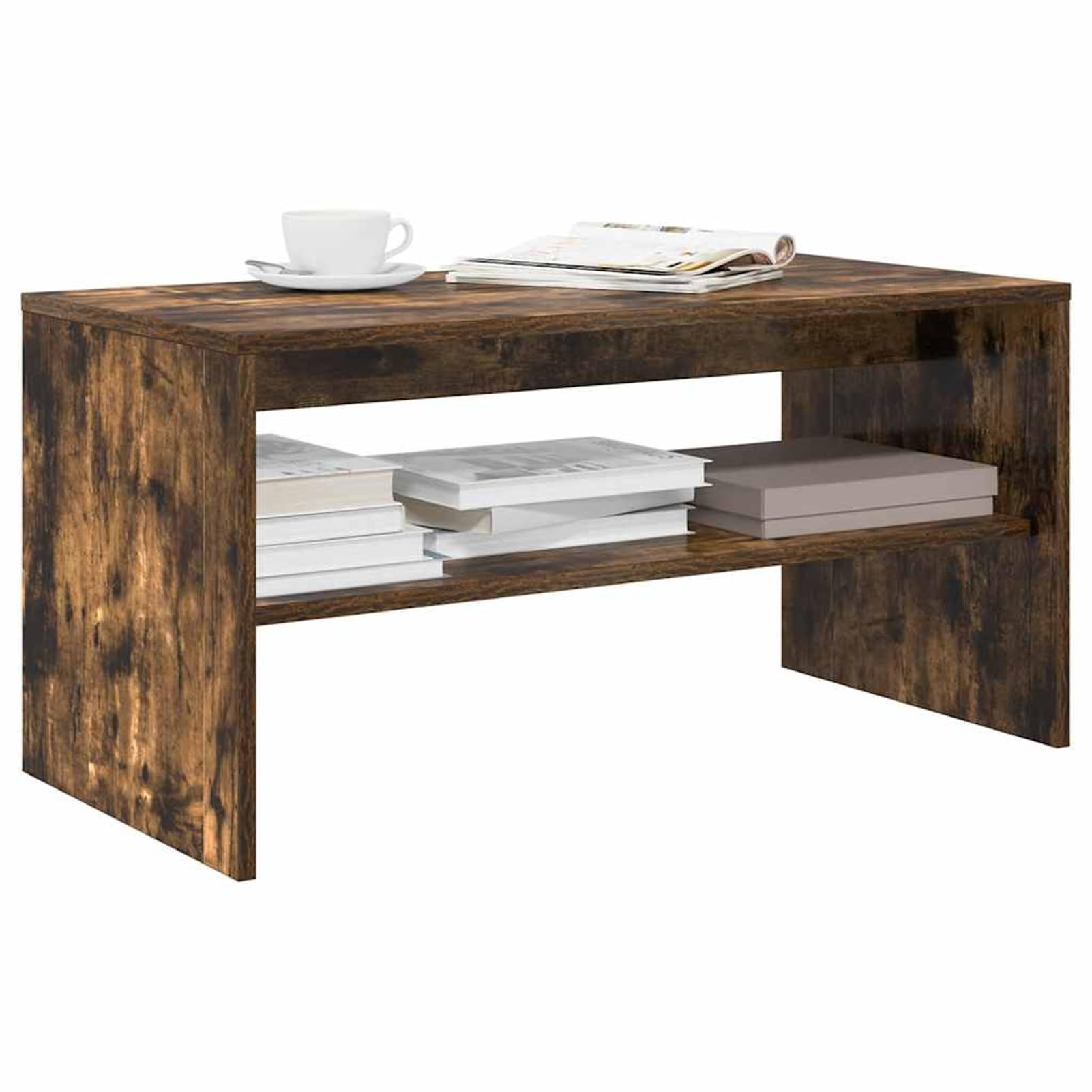 Gecheer TV-Schrank Räuchereiche 80x40x40 cm Holzwerkstoff, Fernsehschrank Fernsehtisch TV-Lowboard für Wohnzimmer Home-Cinema Gamerzimmer859113