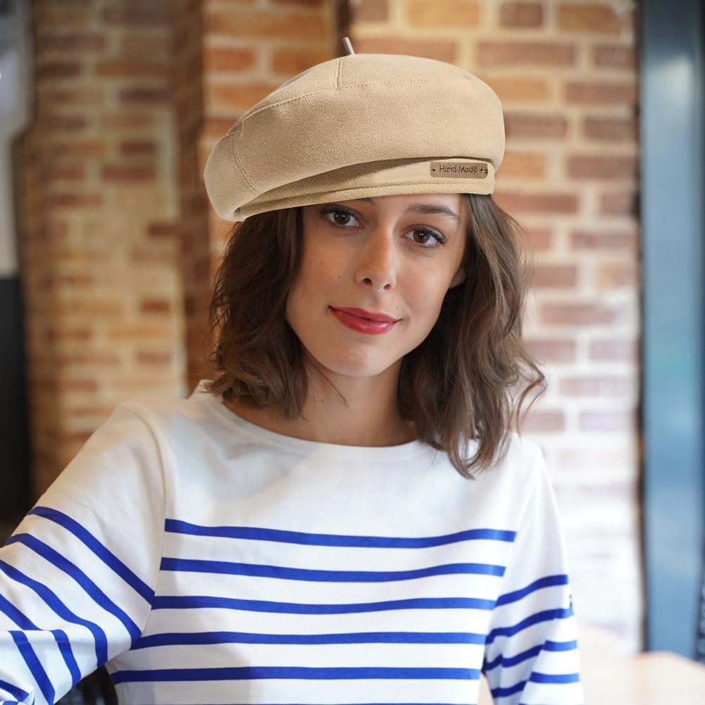 MESU Béret Femme Newspaper Kids Cap Classique Hiver Béret Peintre Chapeau