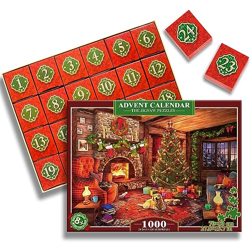 HappyGoLucky Adventskalender 2025 Puzzle Erwachsene, Jigsaw Puzzle 1000...