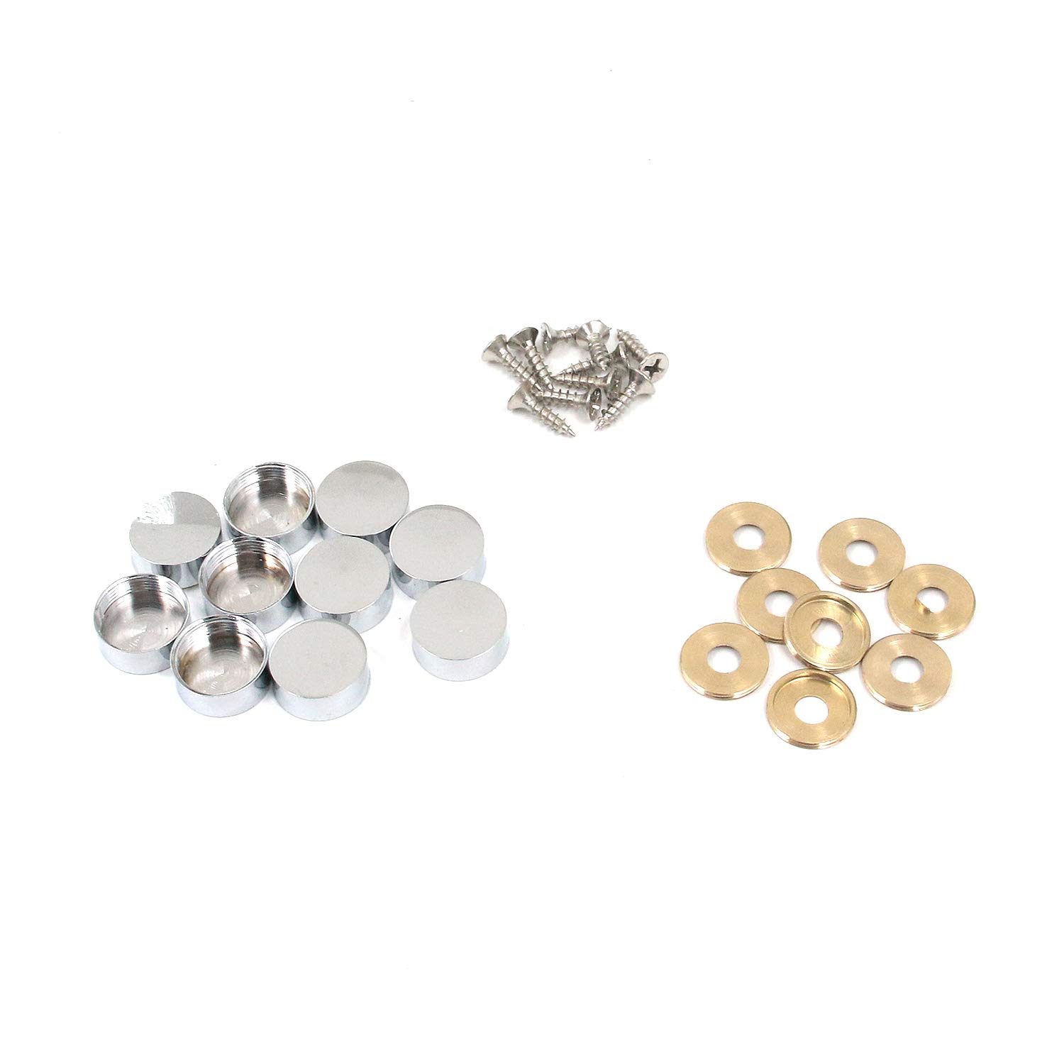 Tulead 0.75"x0.31" Mirror Nails Decorative Screw Cap Covers Copper Cap Mirror Nail Cover Screw Fasteners Hardware Nail Cover Pack of 10