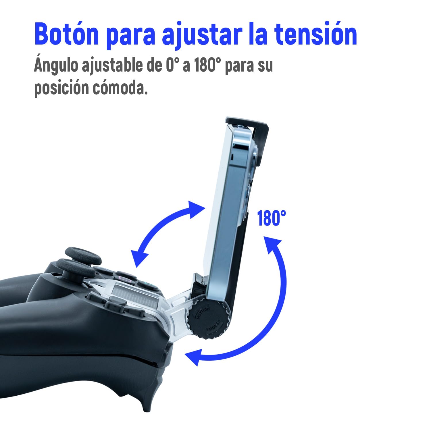 Mcbazel Smart Phone Clip Holder Mount Stand para PS4 / PS4 Slim / PS4 Pro Controller Negro