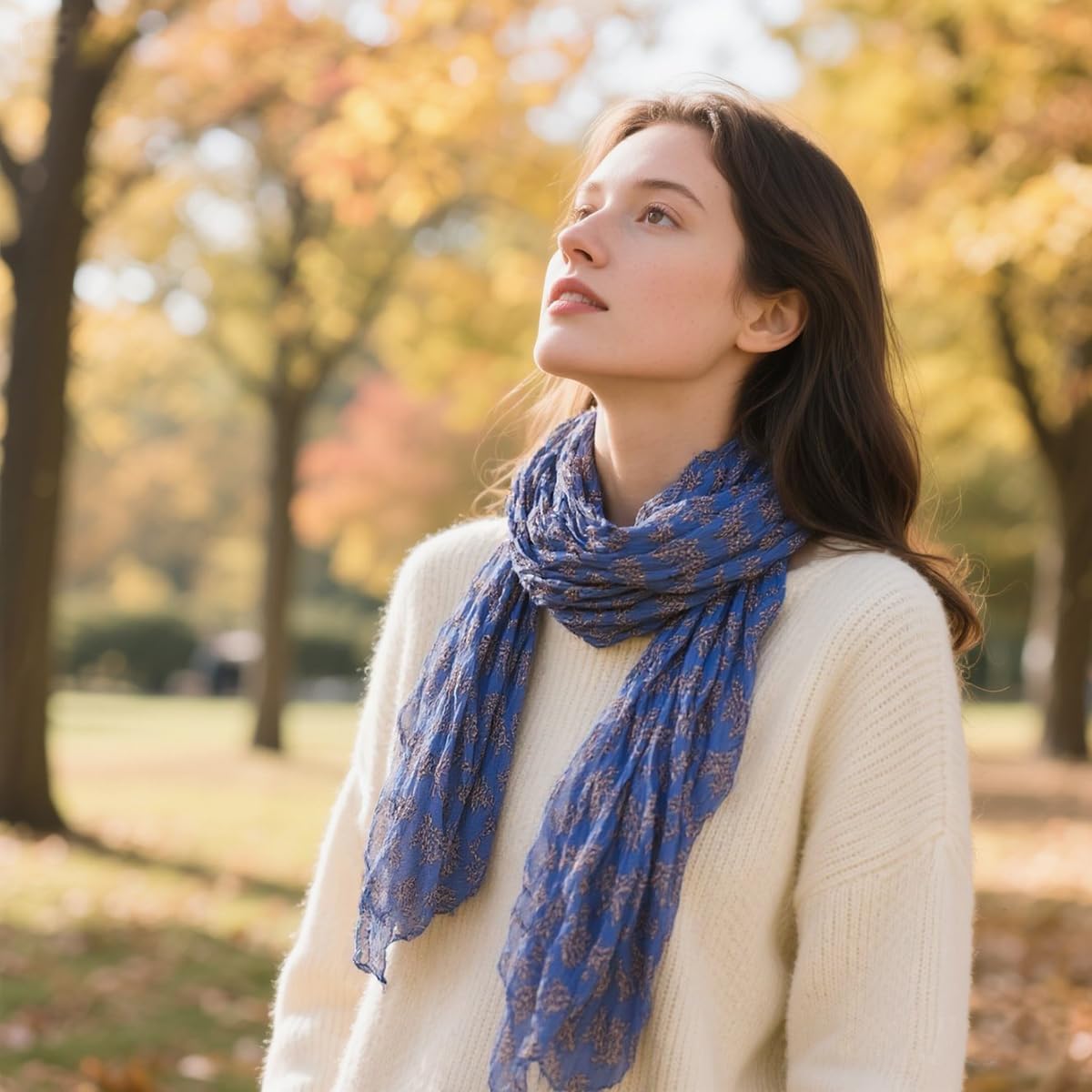 3 Packs Cotton Hemp Shawl Wrap Long Head Neck Scarf for Women and Men Lightweight Four Season Use - Image 3