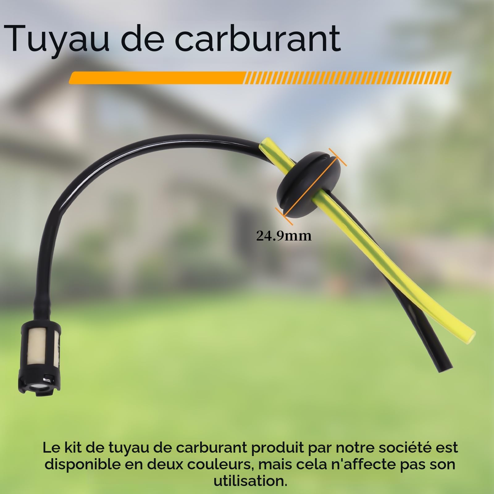 Carburateur Compatible avec Walbro Type WYJ 26cc-33cc Débroussailleuses et Tondeuses à Gazon avec Entretoise de Pompe Primaire Ensemble de Tuyaux de Carburant Déplacement par Poweka