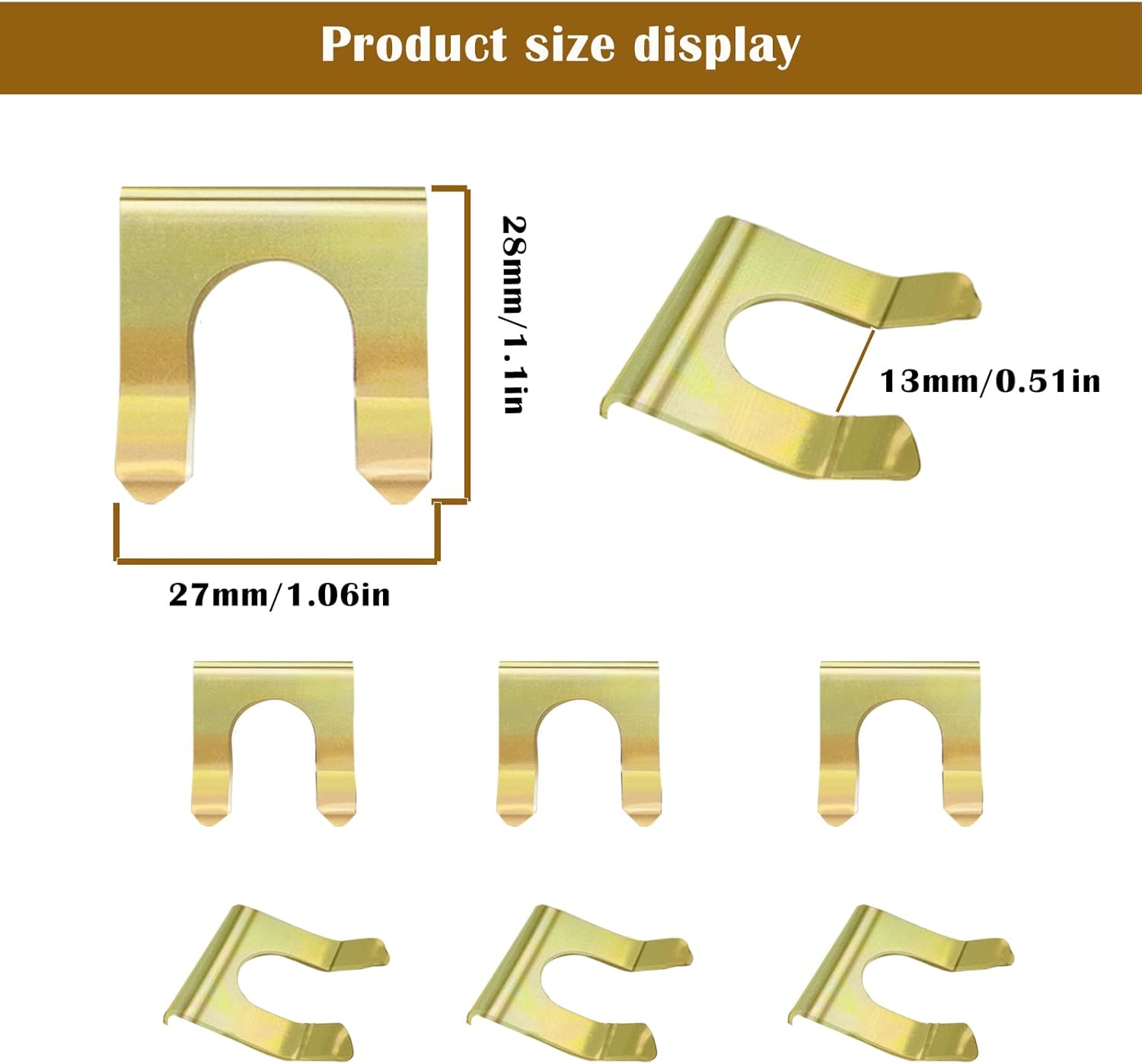 Buy 15 Pieces Brake Line Clips Metal Brake Line Retainer U Shaped Brake