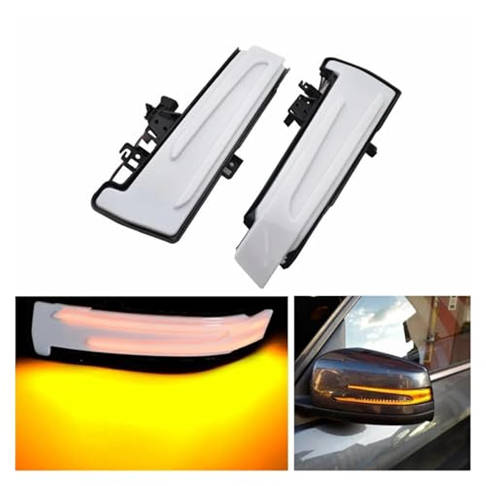 Dla, W221 W212 W204 W176 W246 X156 C204 C117 X117 LED migacz lampa lusterko wsteczne samochodu dynamiczny włączony kierunkowskaz Światło kierunkowskazu samochodowego