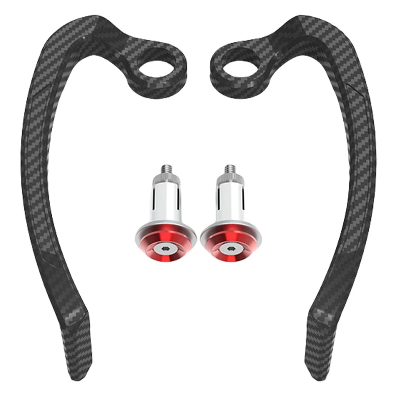 JKELPV Aluminum Alloy Motorcycle Brake Clutch Lever Hand Guard Protector Modification Accessories Handguard Shield Motorcycle Hand Guards(Red)