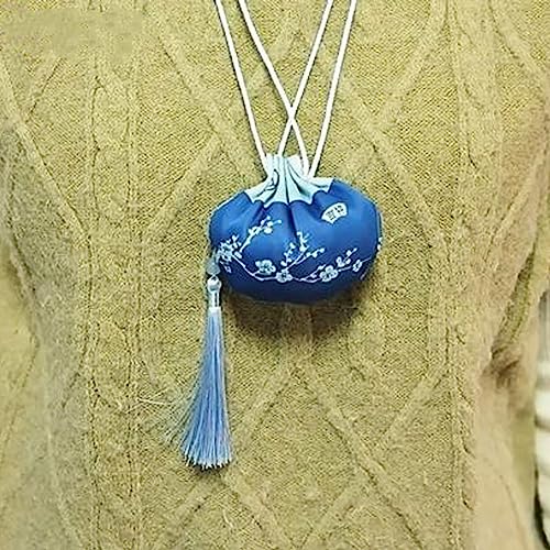 10 bolsas de saco chino de seda brocada con cordón miniatura 7
