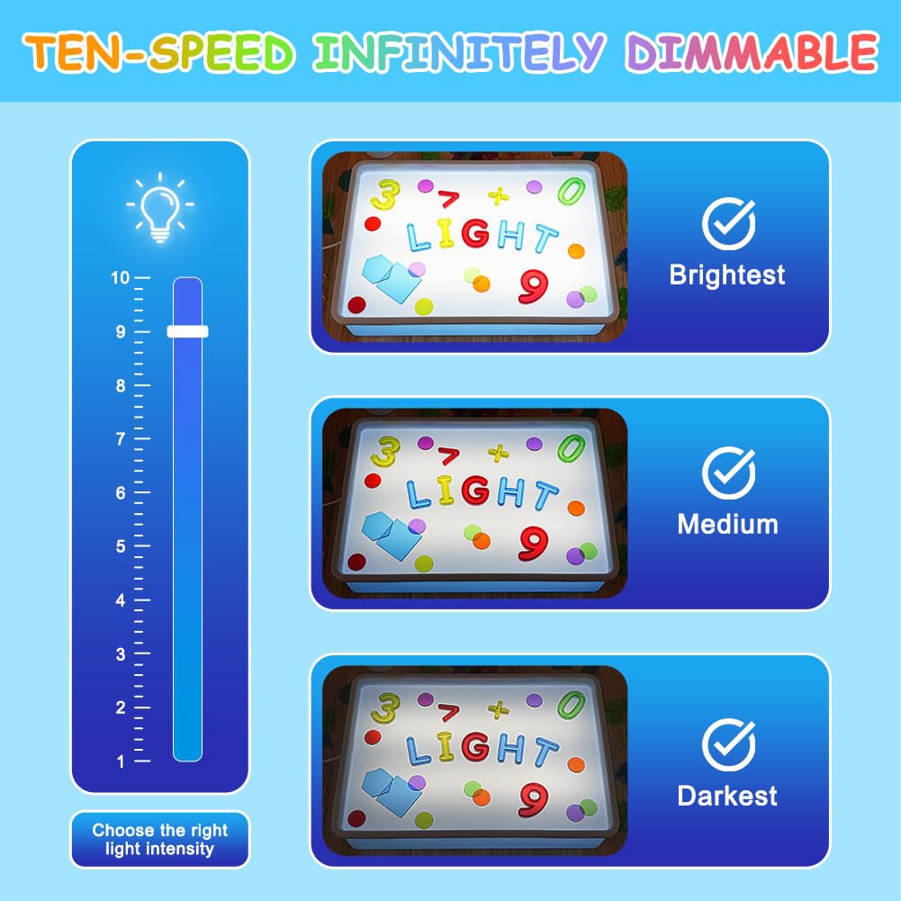 Vicloon Sensory Toys for Autism Sensory Light Table Manipulatives and Accessories - Image 3