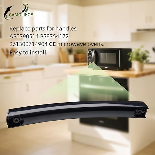 Miniatura 5 de WB15X10275 Reemplazo de manija de puerta de microondas para GE Microwave AP5790514 PS8754172 261300714904 pieza de repuesto