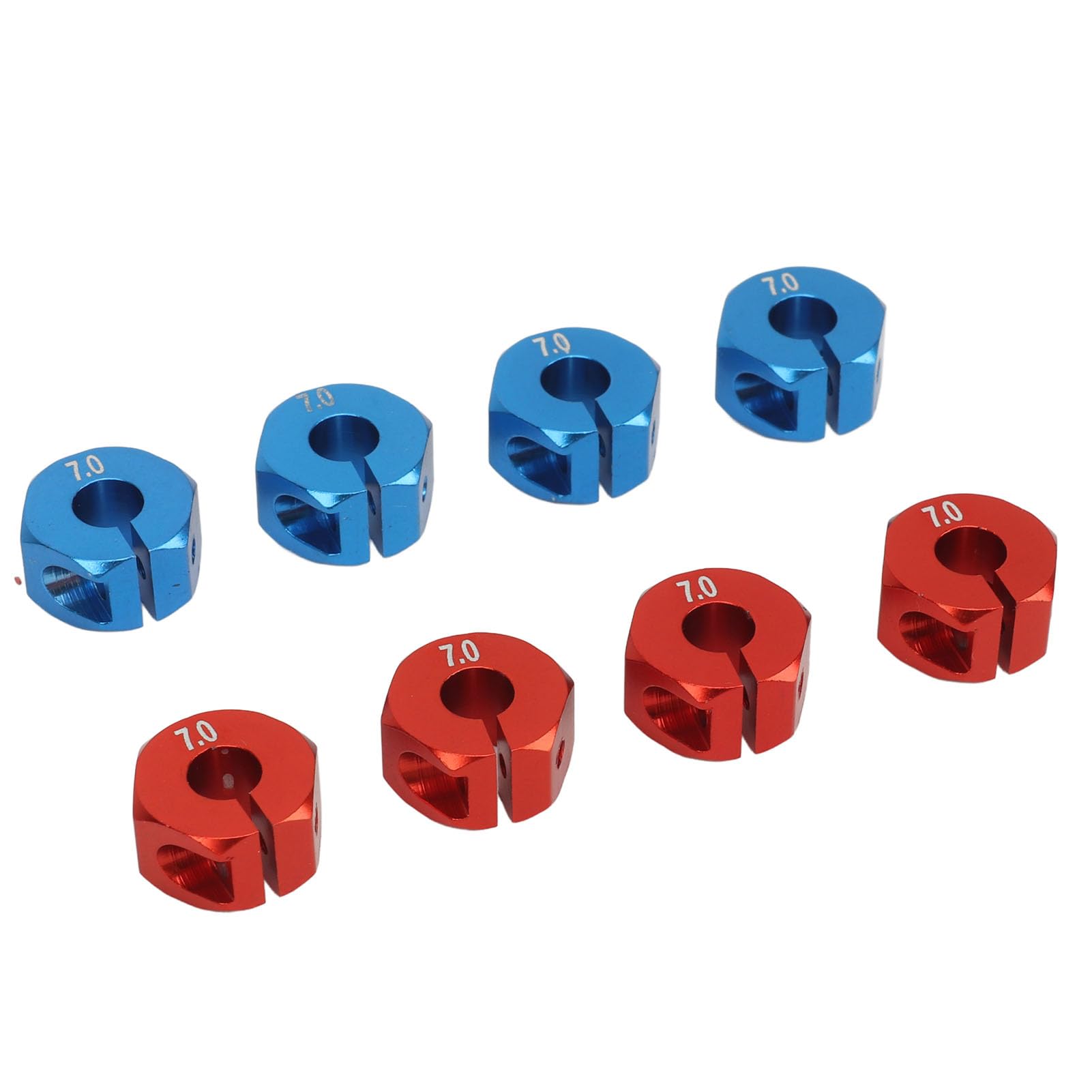 Create Idea 8 Adaptadores Hexagonales De Aluminio Azul De 12 Mm Para Ruedas De Coche RC 1/10, Con Pasadores De 2 Mm