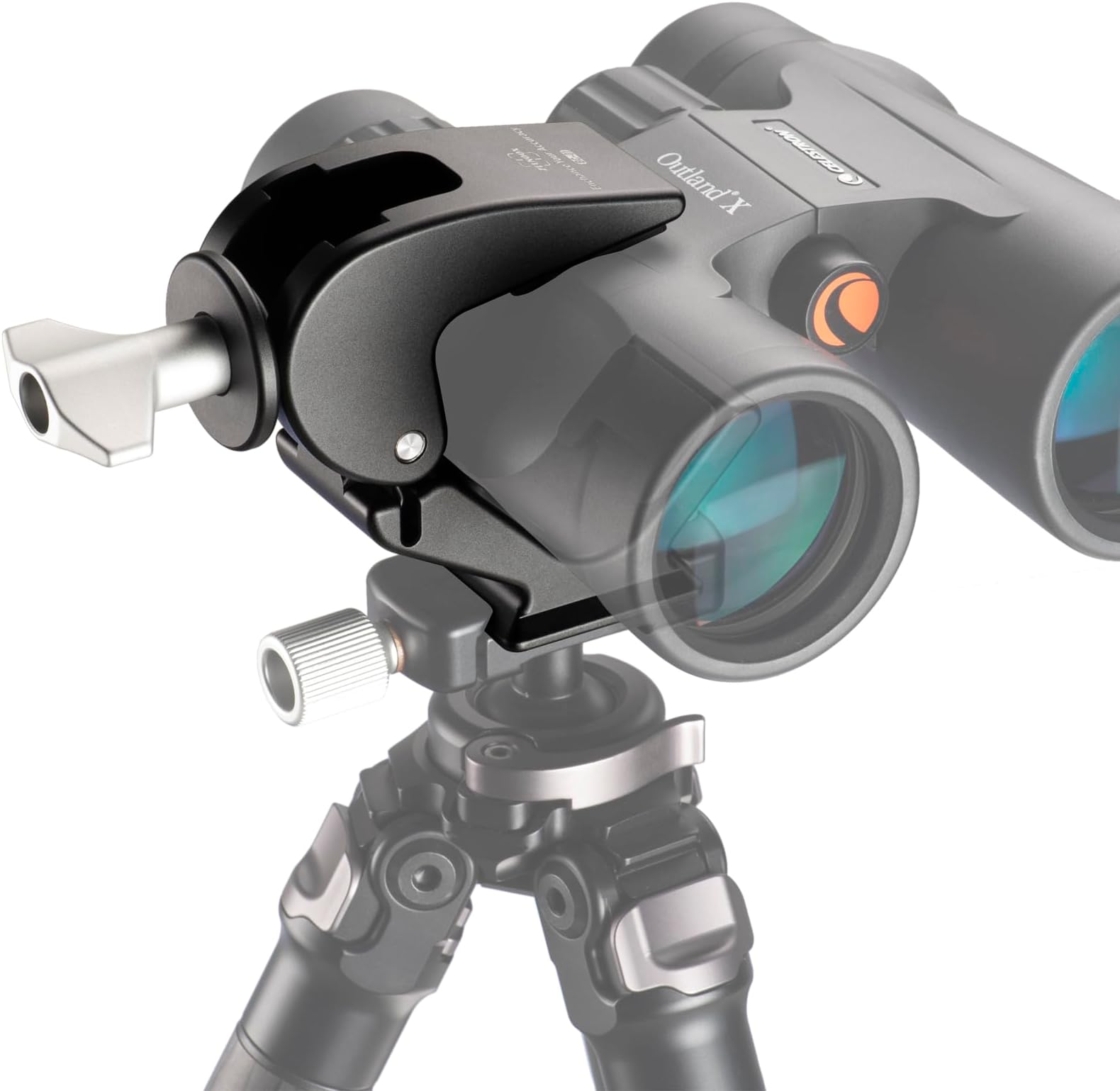 Clamp Binocular Tripod Adapter – ARCA Quick Release Dovetail | 1/4"-20 & 3/8"-16 Screw Holes | Fits 26-58mm Binoculars