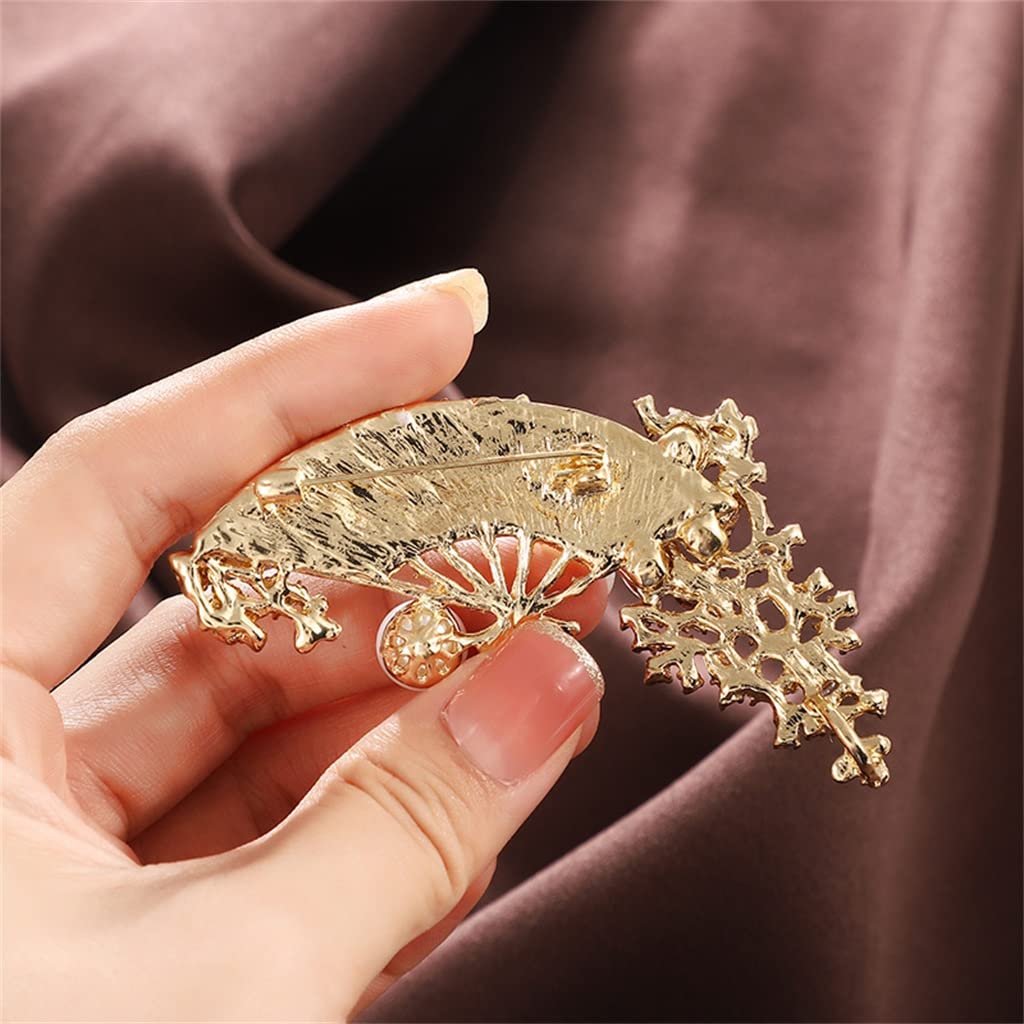 Fan Fan Fan Salif National Wind Solding Plum Fan Fan Flower Brooch Akcesoria Akcesoria National Wind Akcesoria