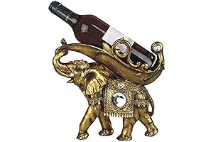 Elegant Thai Big Elephant Wine Rack for Home Decor