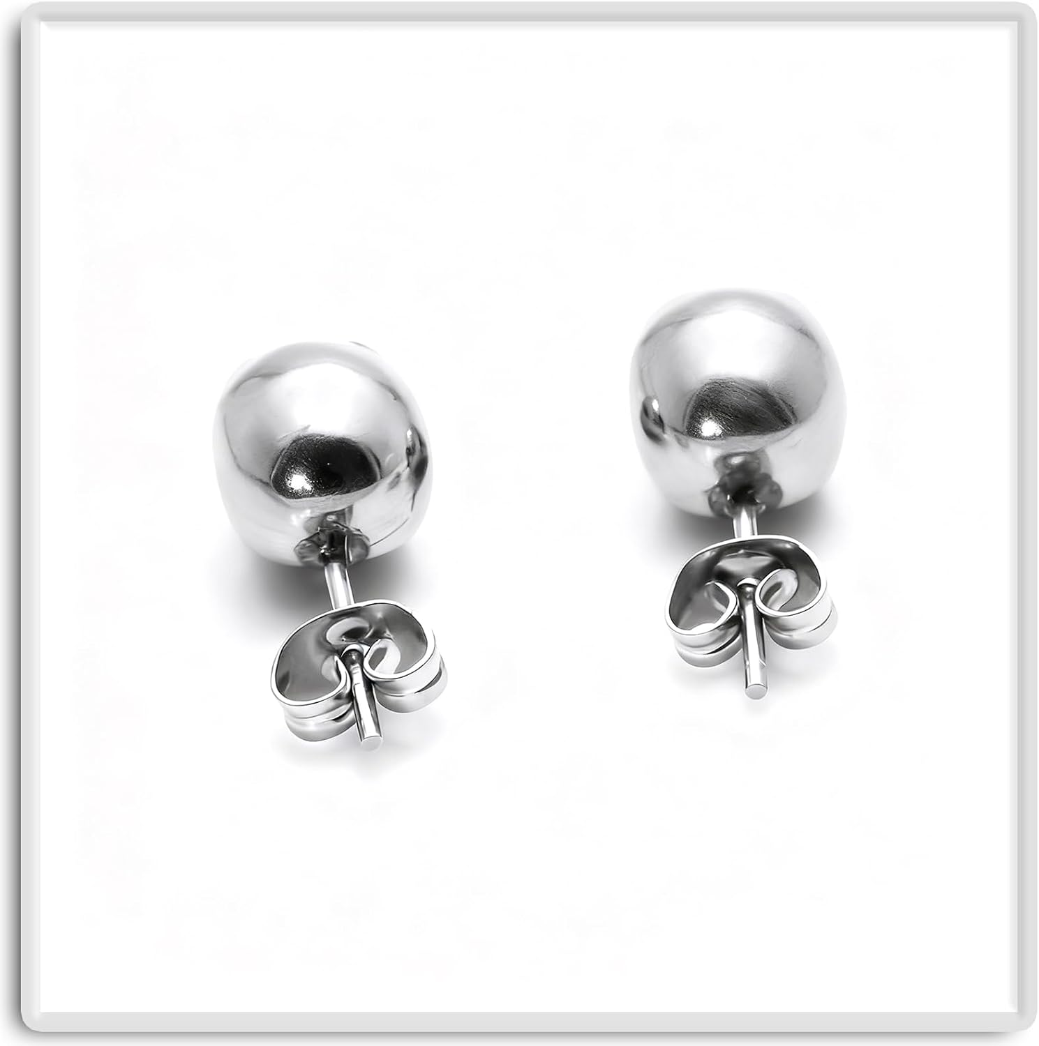 Xusamss Punk Jewelry Stainless Steel Skull Head Stud Earrings