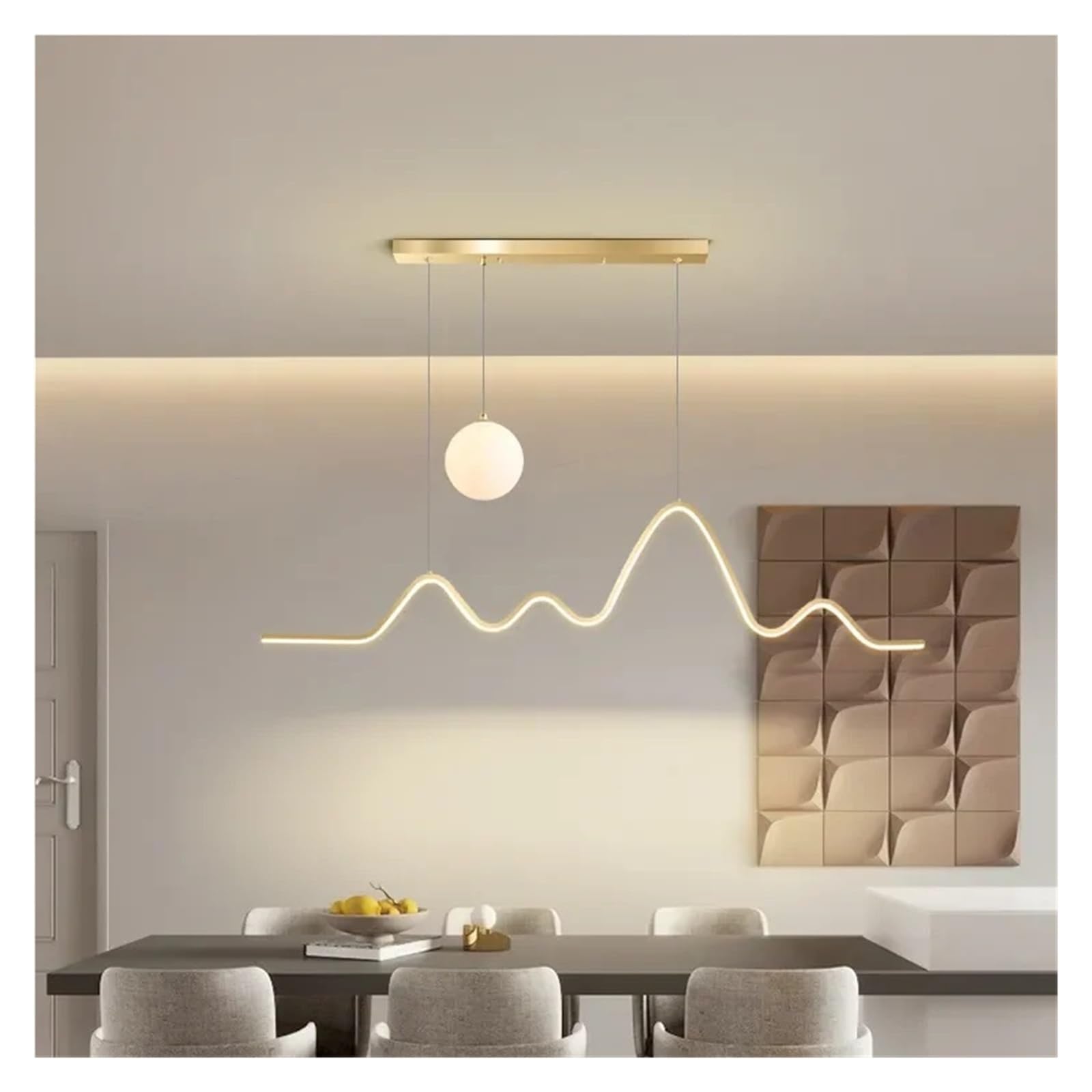 Lampada a sospensione moderna a sospensione a led for sala da pranzo, cucina, linea di design, lampadario, illuminazione