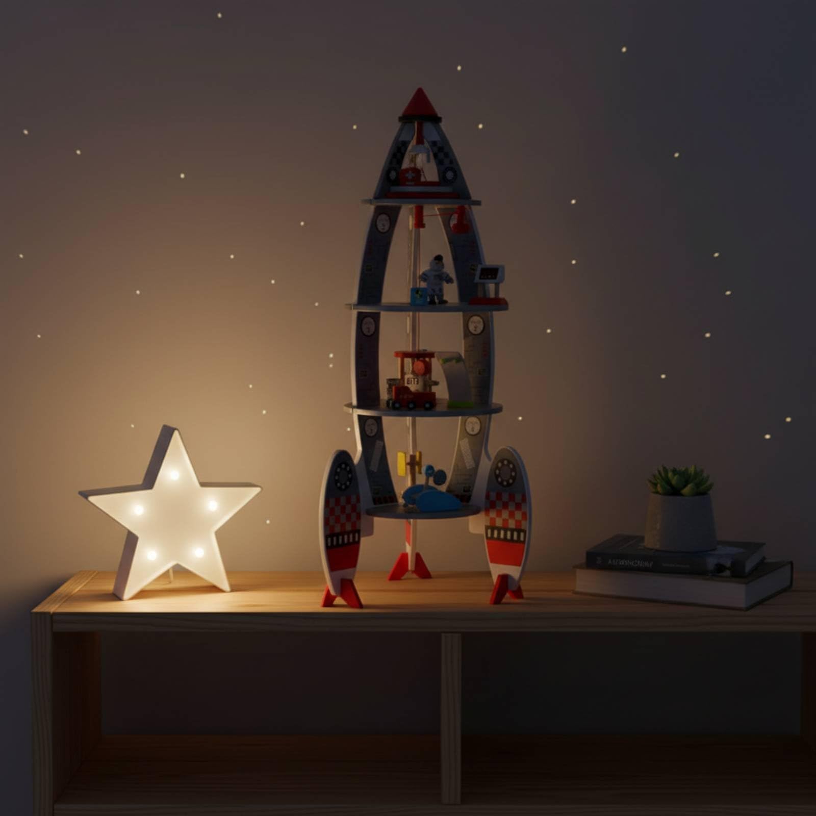 Modell Holz Raumfahrzeug Baukasten Spielzeug Bausatz Konstruktionsspielzeug mit Langlebiger Struktur Und Feinmotorikfördernder Funktion für Kinderzimmer Rollenspiel Lernen