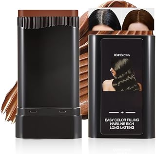 Hair Root Touch Up Stick, Instant Gray Hair Cover Stick, Built-In Comb for Seamless Blending, Cream Concealer, Quick Temporary Cover