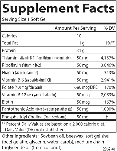 Miniatura 4 de Carlson Labs B-50 Gel complejo de vitamina B 088395020629 1