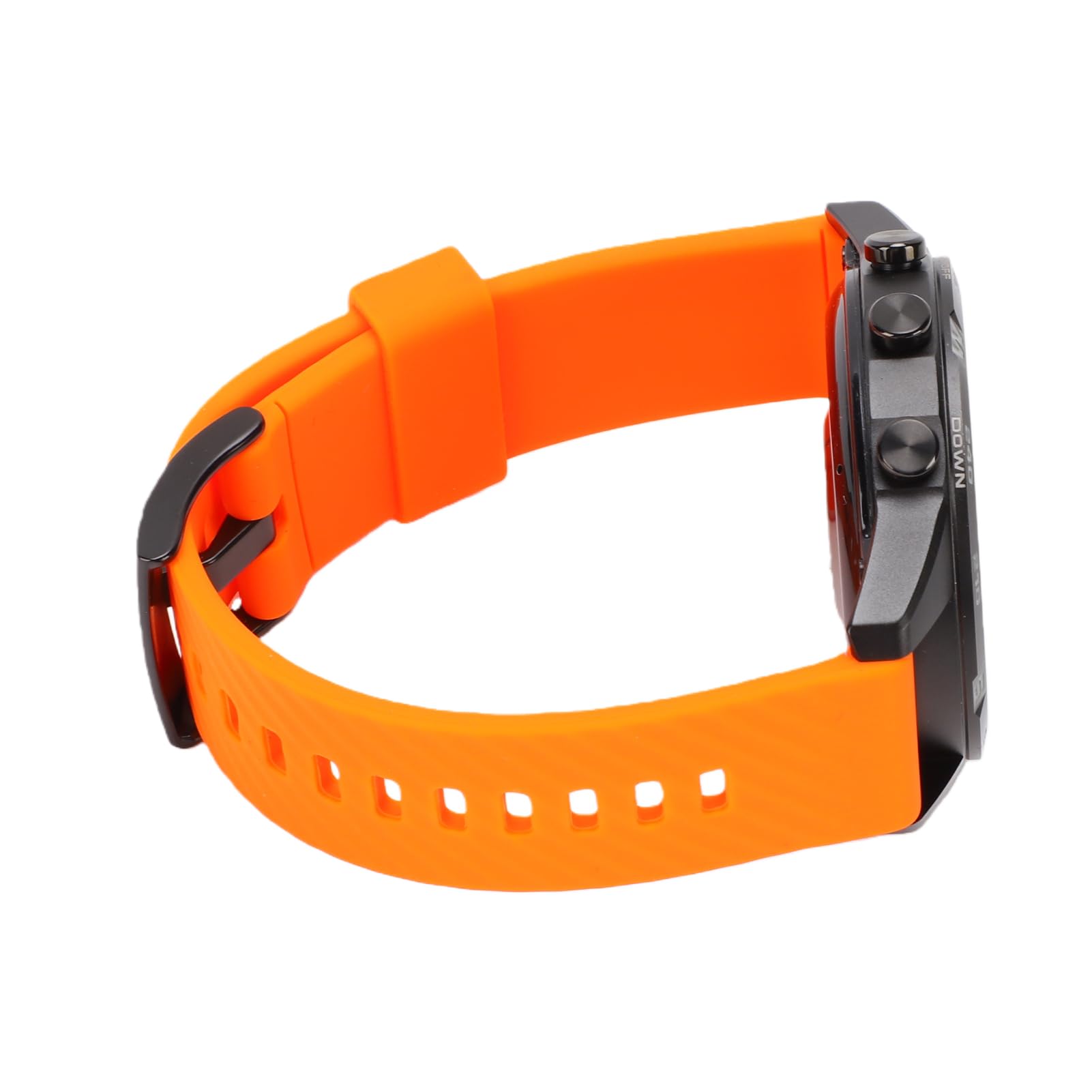 POENVFPO Reloj Deportivo Multifuncional con Navegación GPS Beidou, Monitor de Frecuencia Cardíaca, Altímetro, Brújula, para Senderismo y Seguimiento de Actividad Física Al Aire (Negro+Naranja)