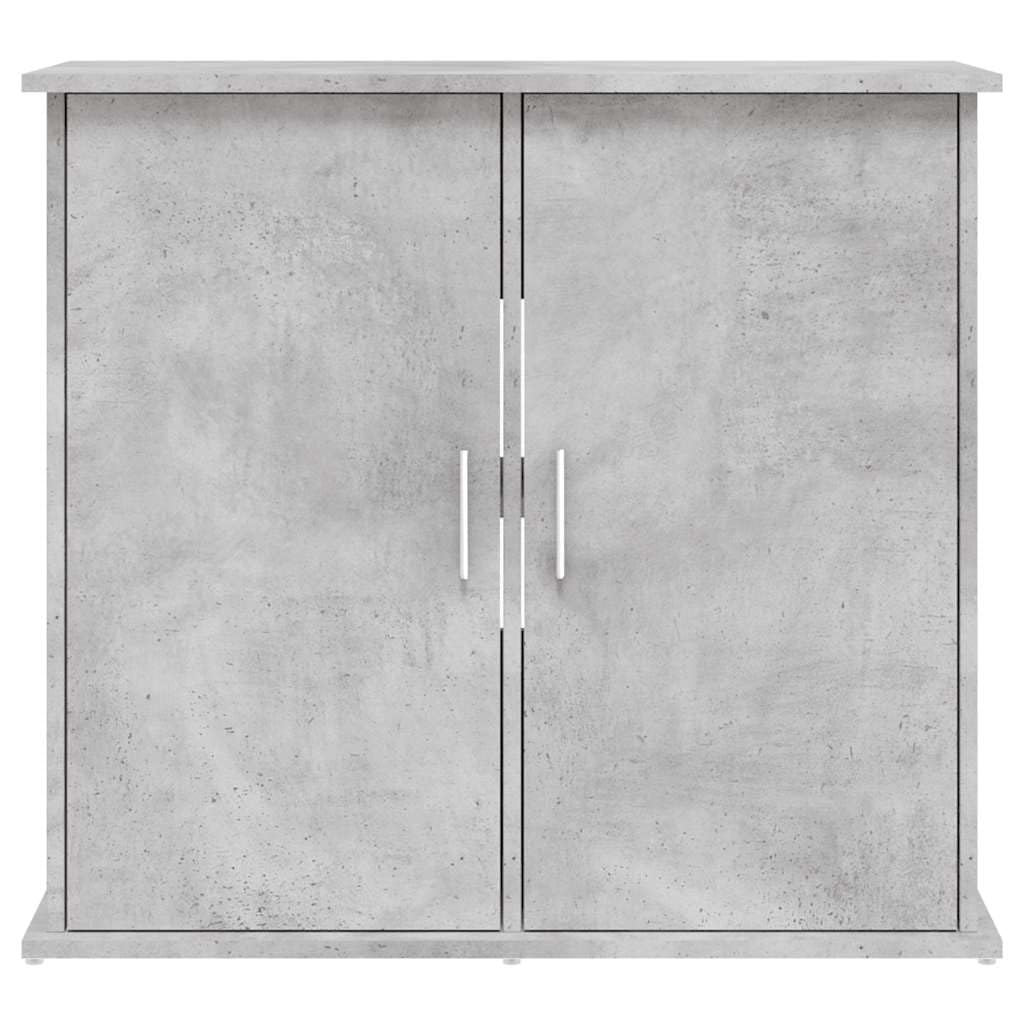Supporto per acquario grigio cemento in legno 81 x 36 x 73 cm con vano portaoggetti, porte, scomparti per acquari, mobiletto inferiore stabile, scaffale e supporto per allevamento e accessori
