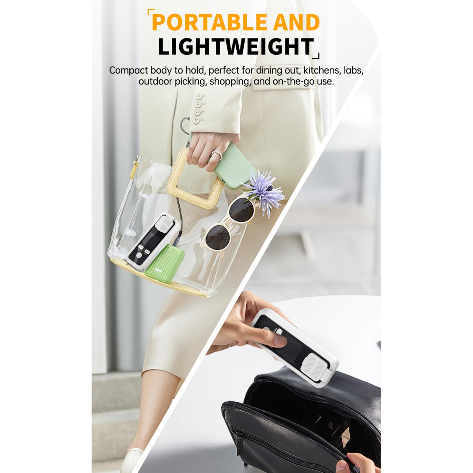 Rifrattometro Digitale Portatile, Gamma 0-32% con Schermo a Colori IPS 1,54 per Analisi Alimentari, Tester del Contenuto di Zuccheri Protetto Getto D'Acqua (JBM-10)