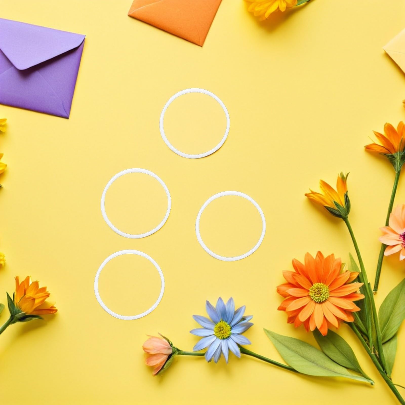Anello in Plastica Bianco per Acchiappasogni, 30 Pezzi | Cerchi per Progetti DIY e Lavori Creativi, Struttura Resistente All’usura, Adatti a Decorazioni e Appendi-piante