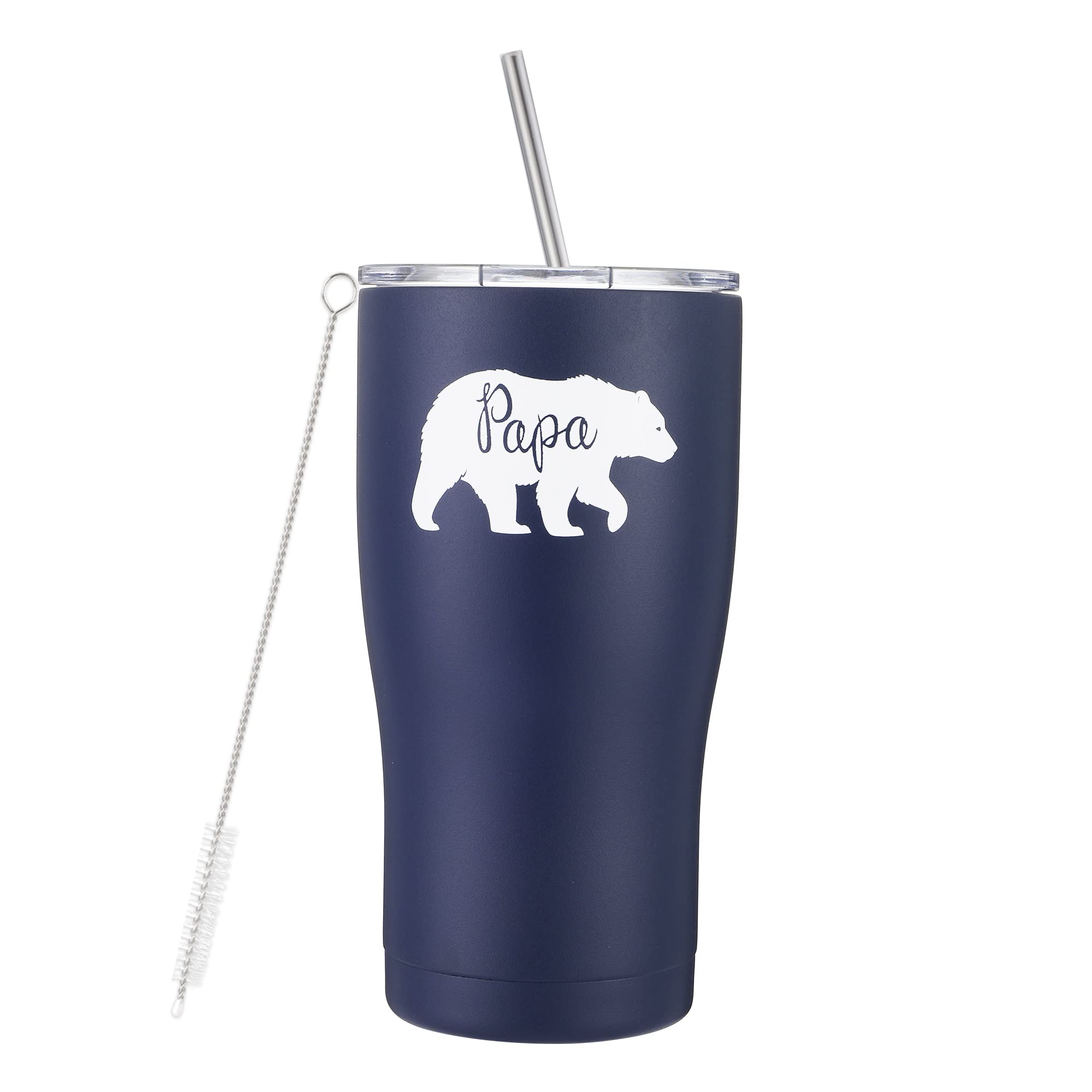 Tumblera Papa Bear Tumbler - Lovely Gift for Dad (Navy Blue)