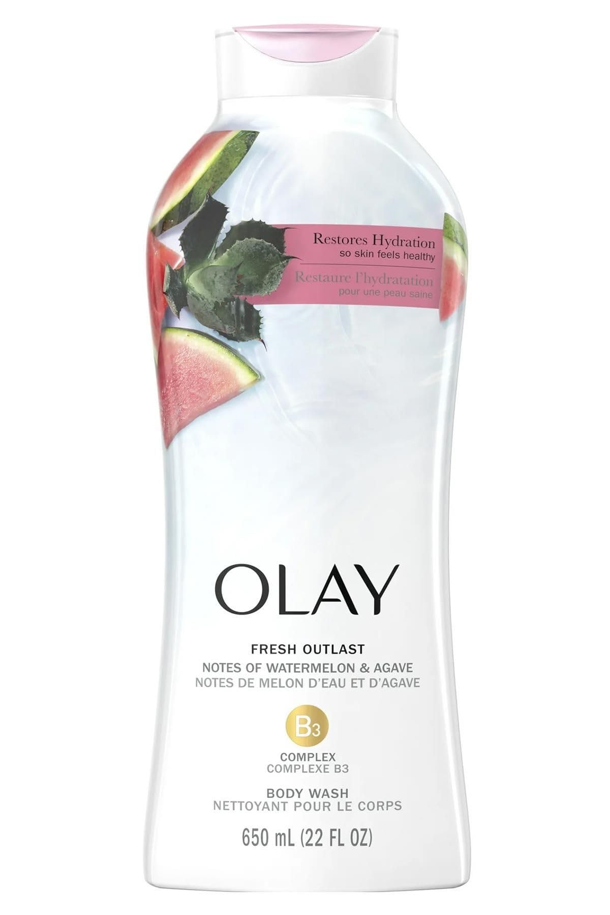 Fresh Outlast Notes of Watermelon & Agave Body Wash, 22 fl oz/650ml (ONLY 1 PCS)