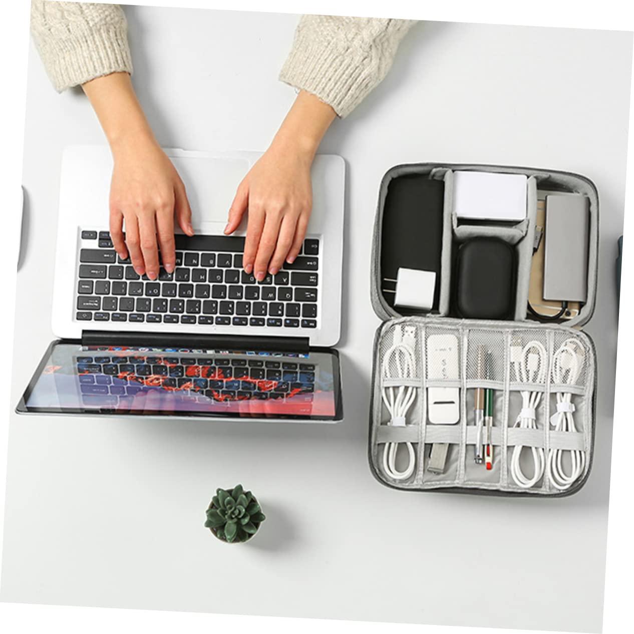 DOITOOL 3 Pezzi Organizzatore Per Cavi Da Viaggio Organizer Per Accessori Elettronici Custodia Per Caricabatterie Per Auricolari Power Bank