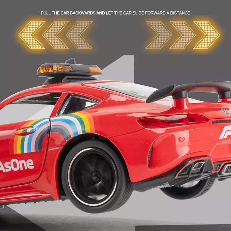 Image of 1:24 Big Size Mercedes-Benz F1 Safety car Scale Model Car - Exclusive Alloy Metal Pull Back Die Cast Car Toy with Openable Doors, Light & Music - Best Gifts【Colors as Per Stock】