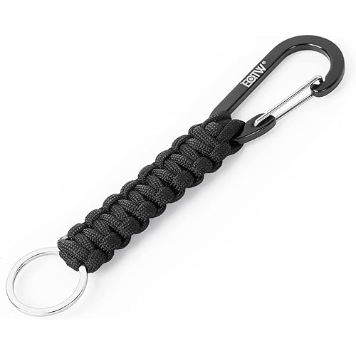 EOTW Carabiner Keychain,Paracord Keychain Small Aluminum Clip D Ring for Camping, Hiking, Fishing, Or As A Key Organizer