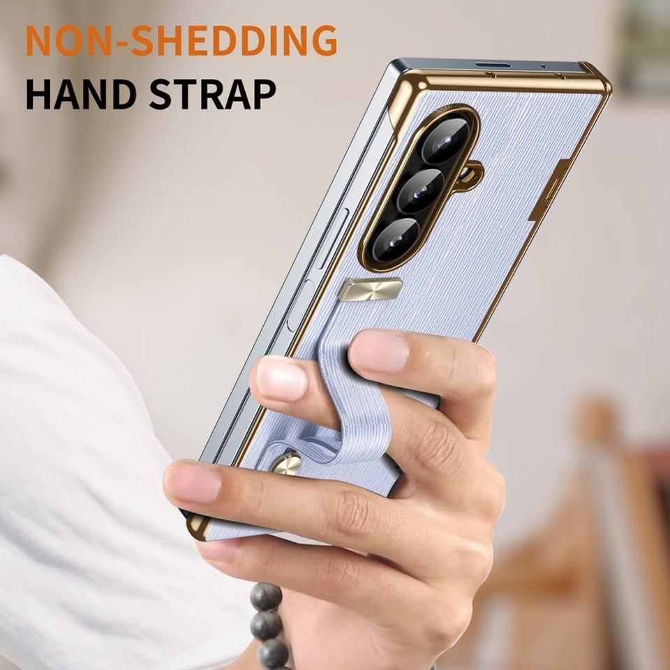 Étui Samsung Galaxy Z Fold 6 anti-chute sangle cuir intégrée - 3