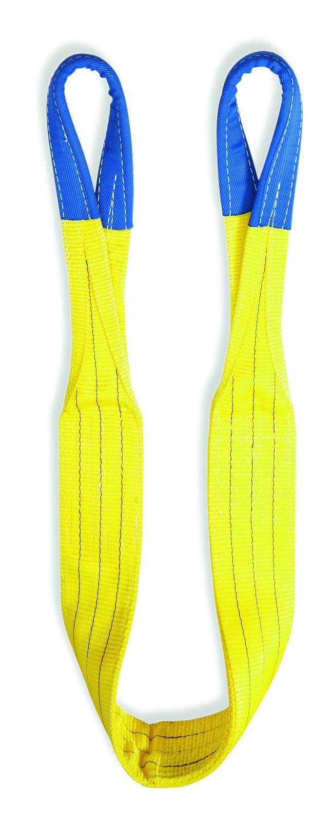 Braun 30022HB Sangle de levage avec boucles renforcées, capacité de charge 3000 kg Jaune 2 m