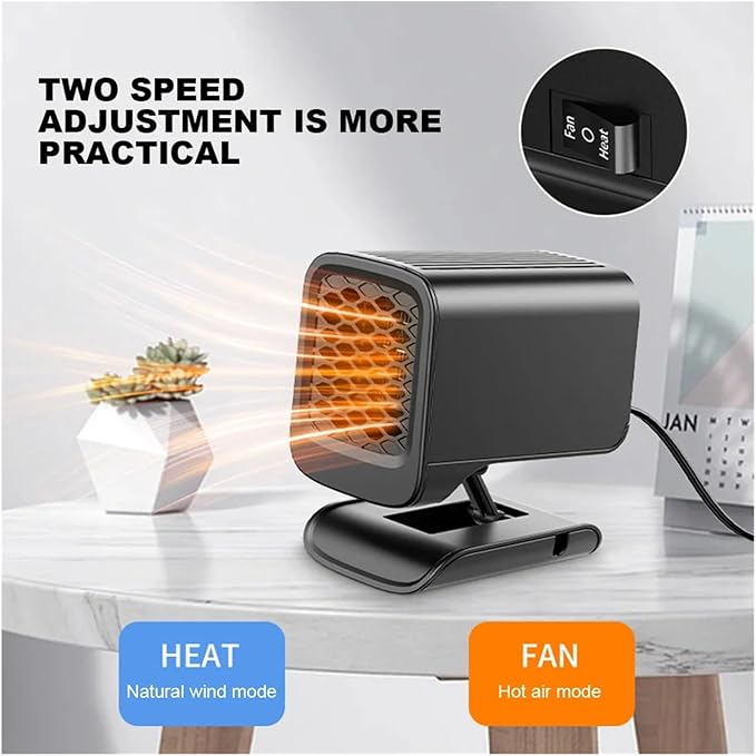 Calefactor Eléctrico Portátil 12V Cerámico PTC para Auto miniatura 6