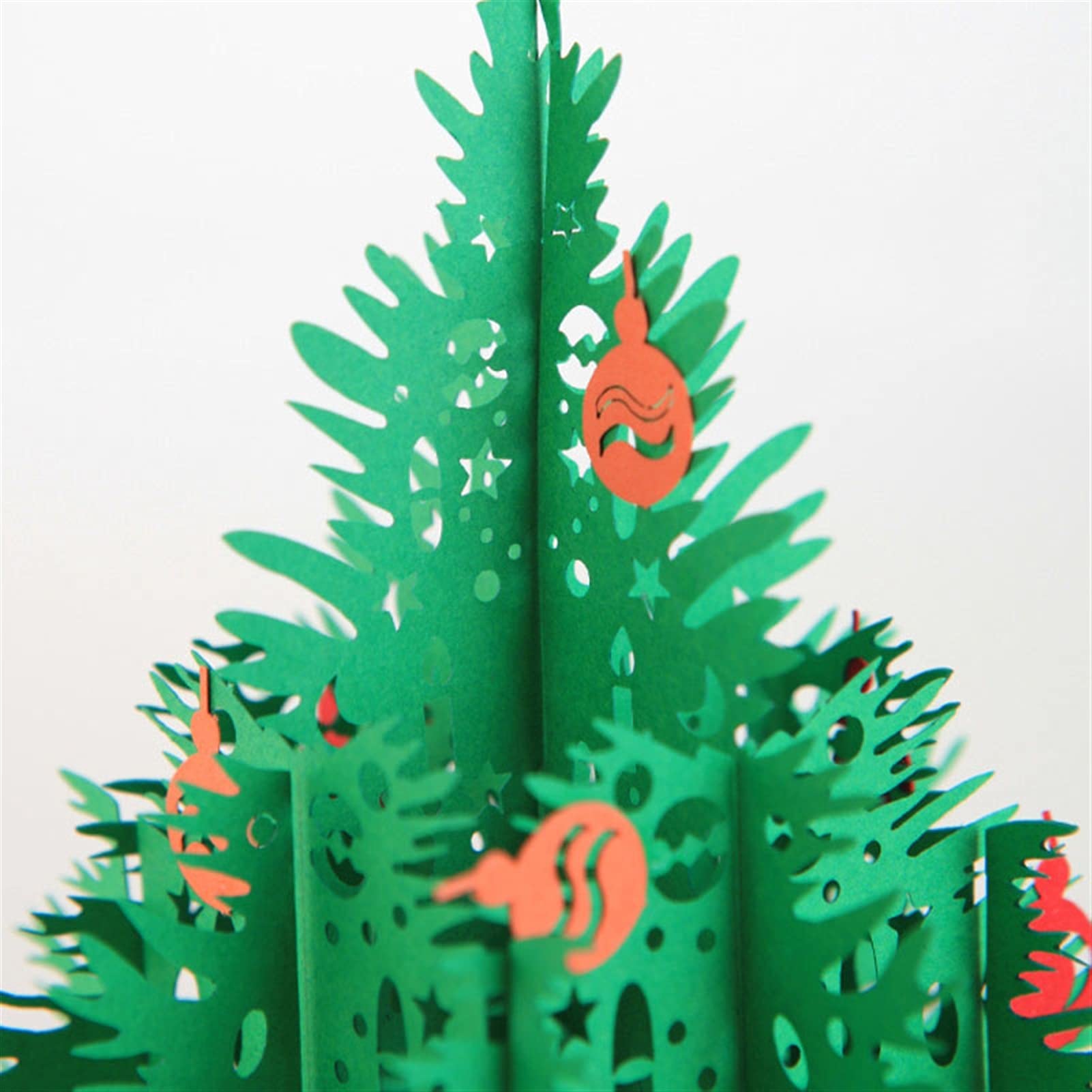 Kartki okolicznościowe kartki okolicznościowe 3D wycinane laserowo ręcznie zielone choinka papier zaproszenie kartki pocztowe 'Merry Christmas' dzieci biznes kreatywne karty podarunkowe (rozmiar: 10 szt.)