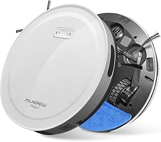 Milagrow Seagull -Thinnest Robotic Vacuum Cleaner Gyro Mapping,1500Pa Strong Suction,Auto Boost Wet Mopping without Watert...