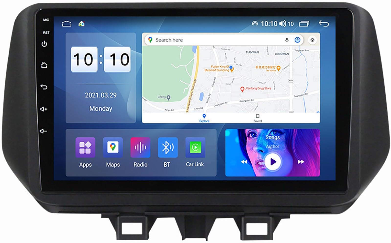Radio de coche Android 12 con reproductor táctil multifunción de 9 pulgadas 7