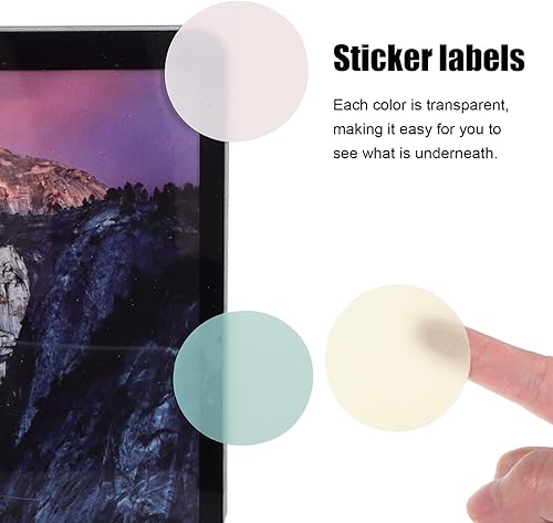 Miniatura 3 de 1200 notas adhesivas transparentes, redondas, transparentes, pestañas adhesivas para escribir y reposicionar, para anotar libros, resaltar, páginas,