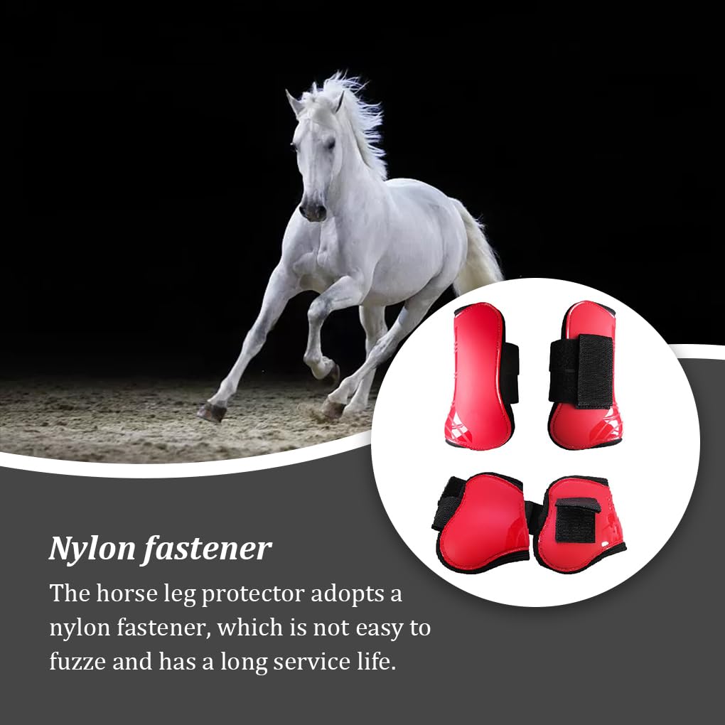 2 Pares de Suministros ecuestres, espinilleras para Caballos, Equipo de protección para Saltar con Cierre Nailon, muñequeras, Mallas Ajustadas, Azul, SG