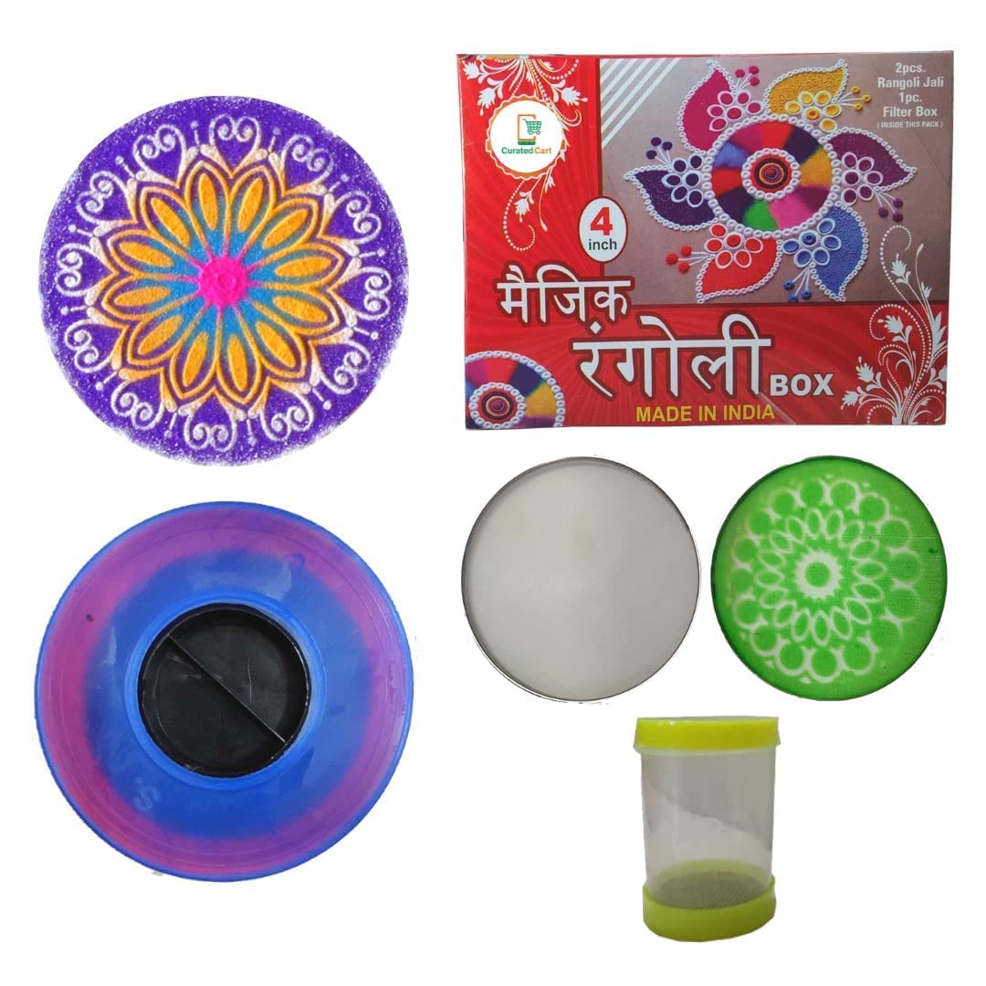 CALIST Magic Rangoli Making Kit Includes Magic Tool/Rangoli Filler 1Pcs, Jali 2 Pcs for Diwali Home Decor Indoor Outdoor Decoration Rangoli (Random Design) (B0BXF34BB3) Amazon Price History, Amazon Price Tracker
