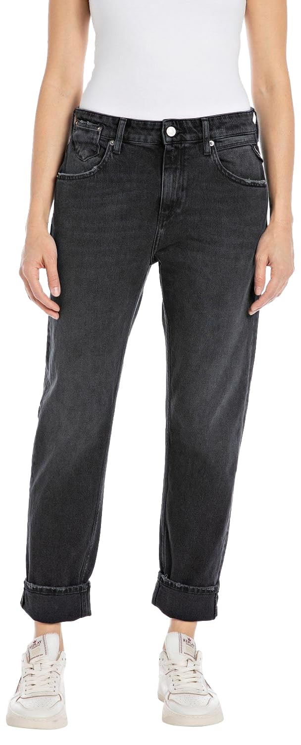 Replay women's jeans made of comfort denim, gray (Dark Gray 097), 25W / 30L