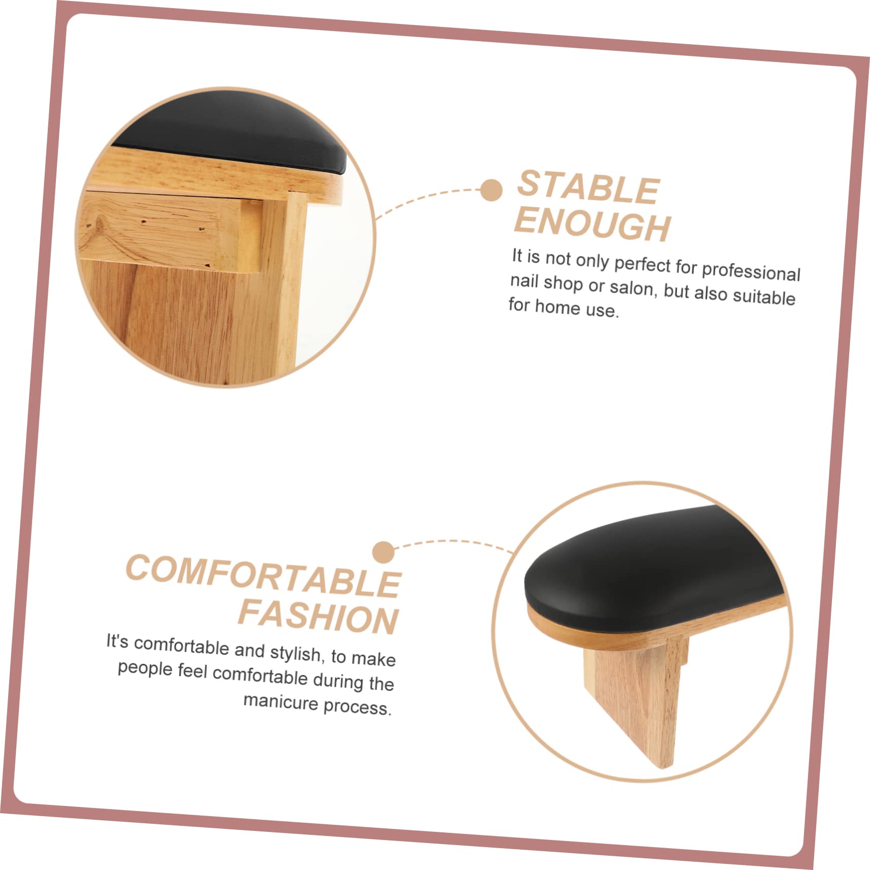Cuscino Poggiamano per Unghie Nero, Supporto Manicure Professionale