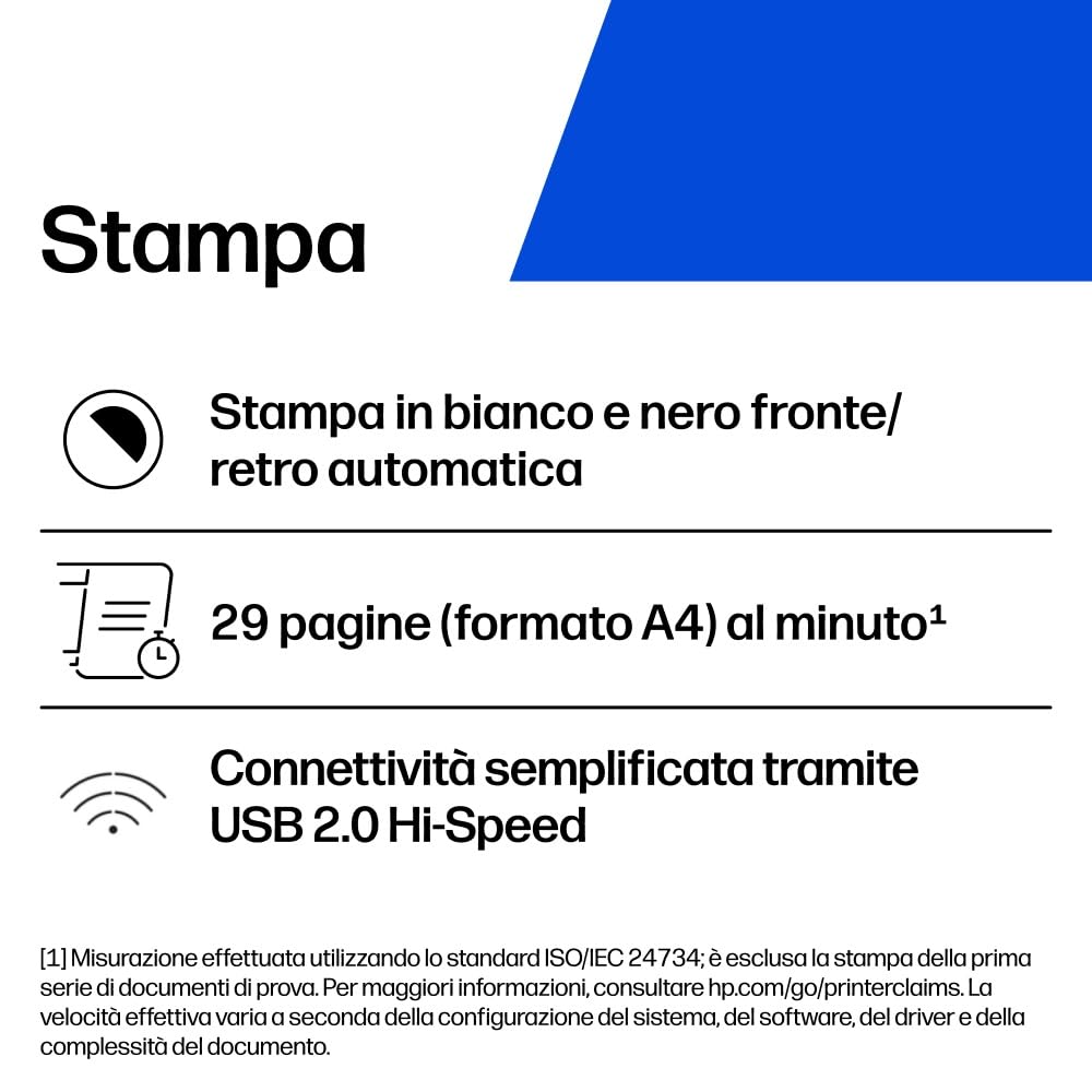 Stampante A4 LaserJet M209d 8J9L0F Monocroma USB - Dettaglio
