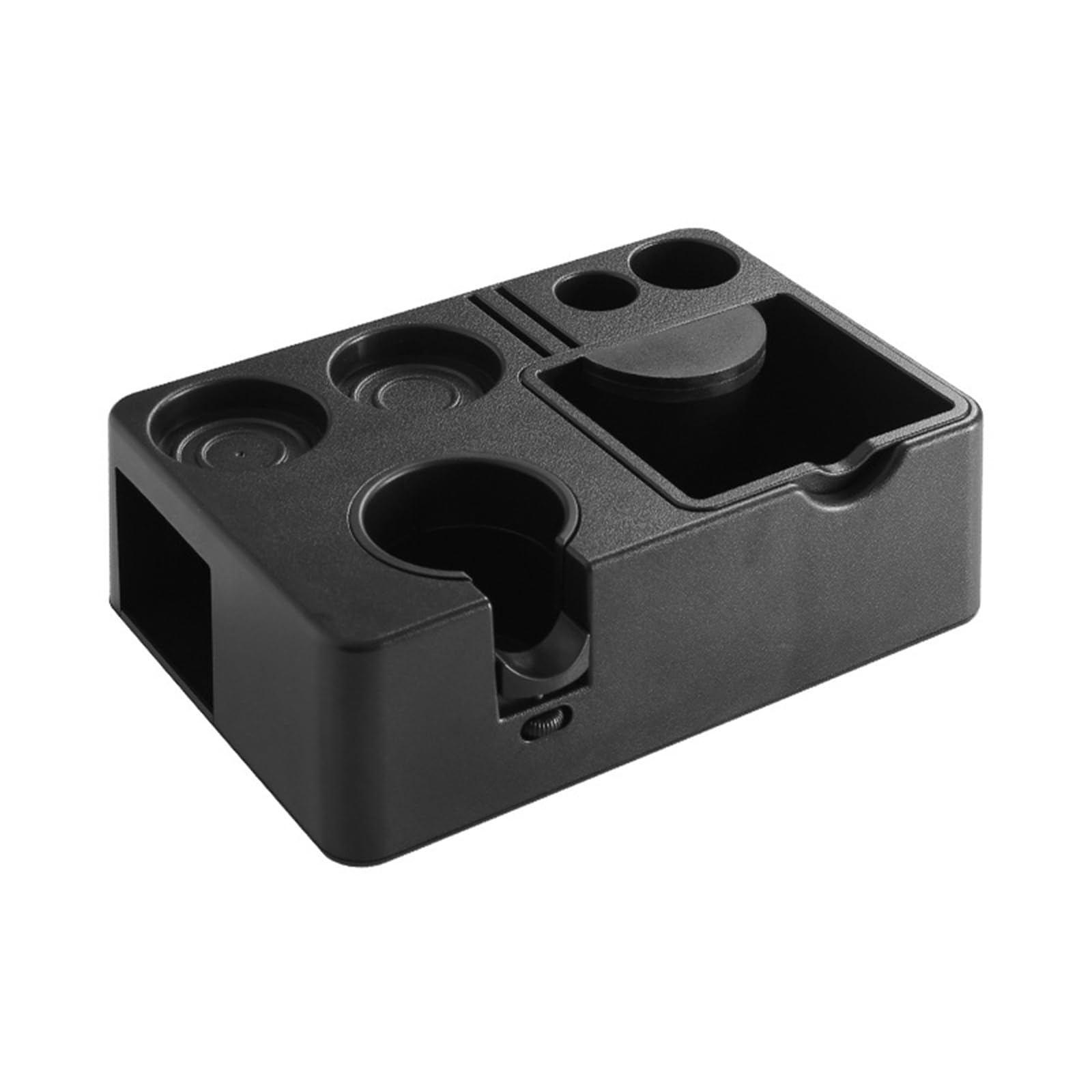 Estación de tamping café de 51 mm, 54 mm, 58 mm, para portafiltros, función 10 en 1, estación de tamping de para accesorios de barista, caja extraíble para espresso Knock Box (Black)