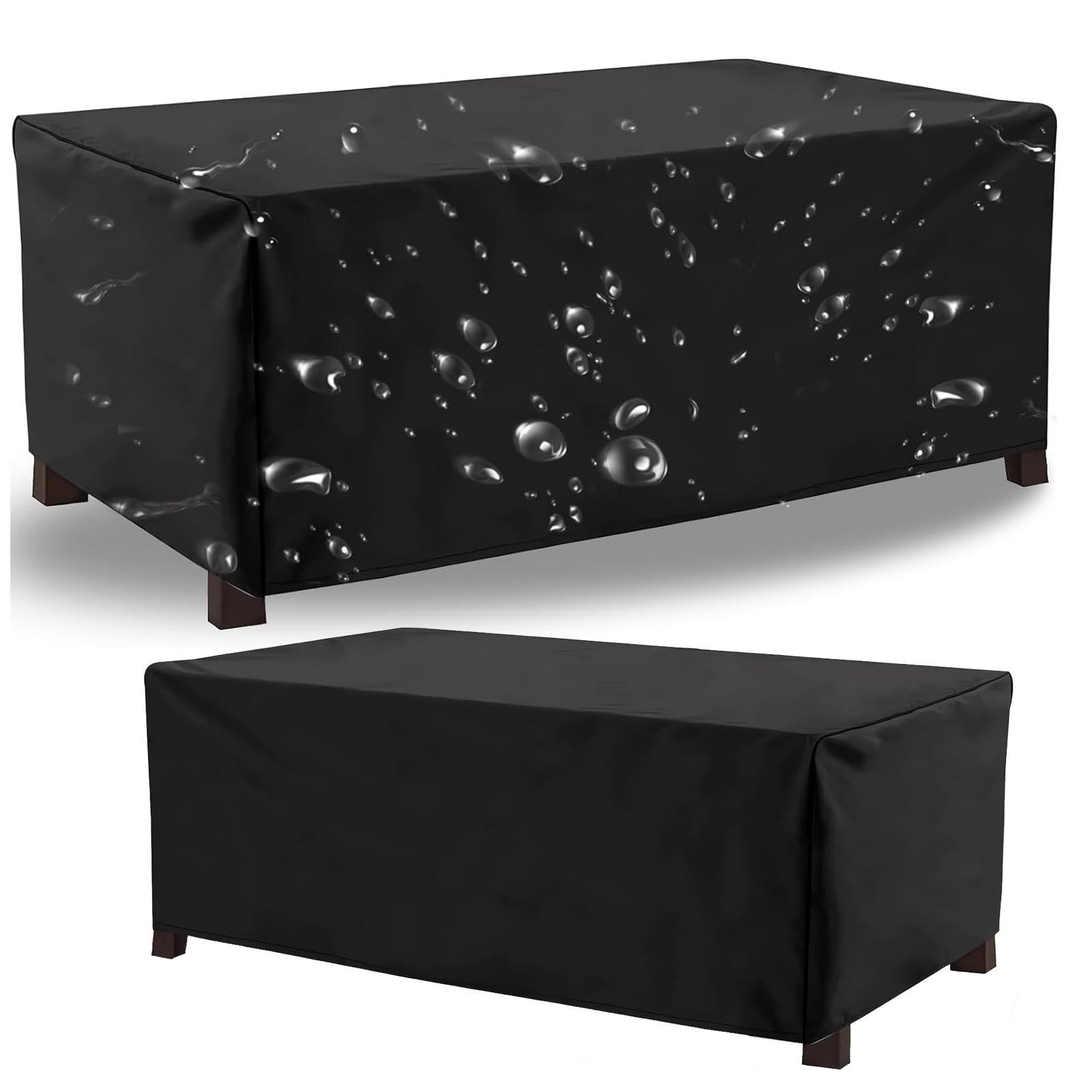 Funda Para Muebles De Exterior De 280 X 280 X 85 Cm, Impermeable, Para Mesa De Jardín, Sofá Y Sillas De Ratán, Tela Oxford 420D, Resistente Al Viento, Diseño Rectangular