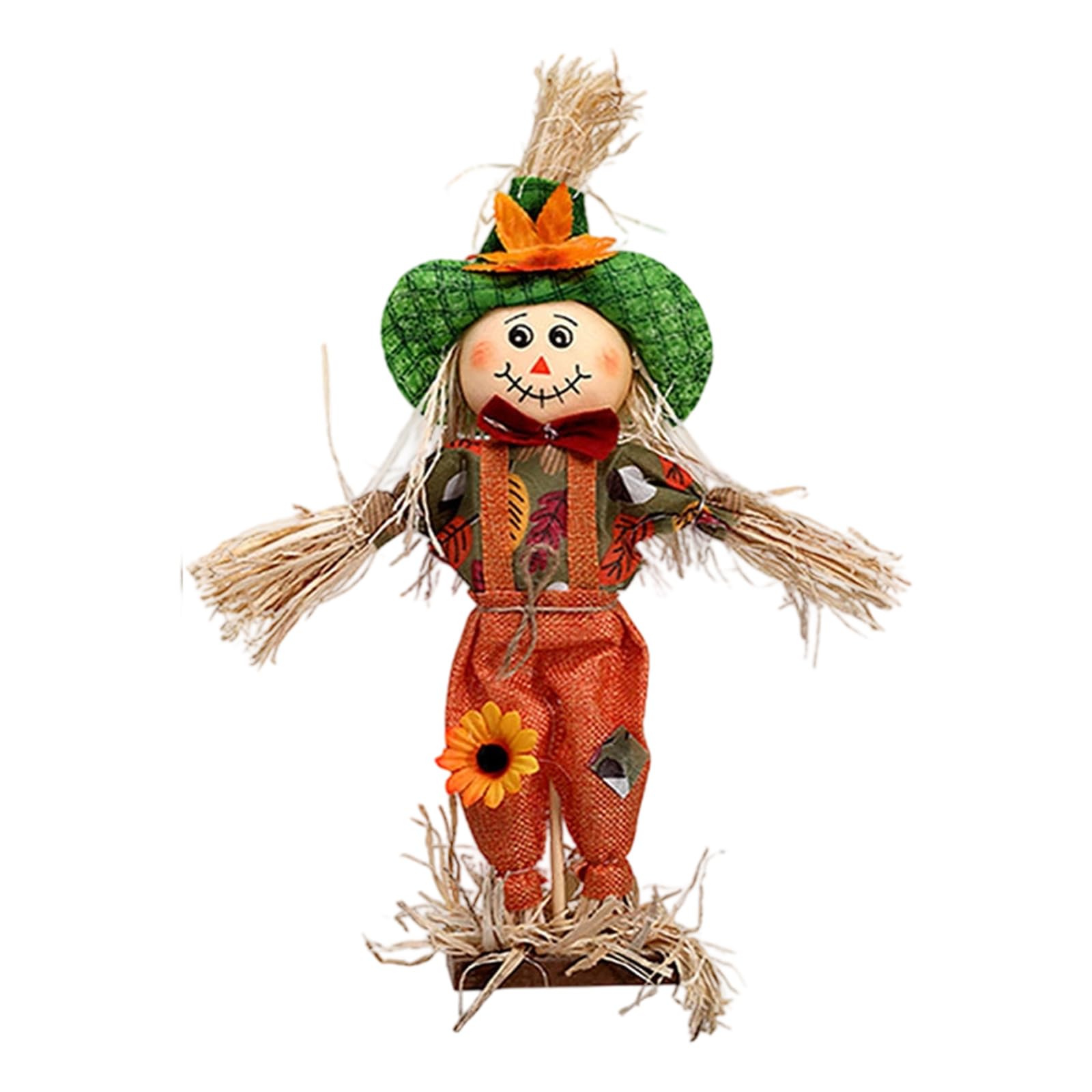 Msioytog Handcrafted Witch Yard Decoration Natural Straw Scarecrows Ornament for Halloween Thanksgiving Displays Straw Scarecrow Ornament Witch for Fireplaces