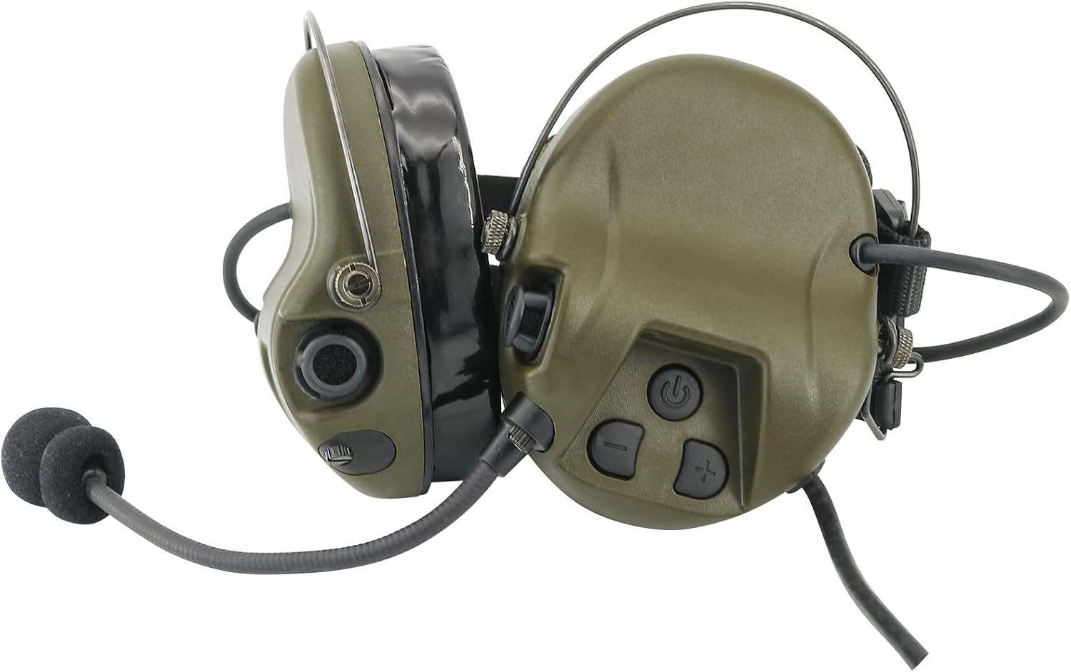 MH302 Tactical Headset with Bluetooth Extension Line,Hearing Protection Ear Muffs,Behind-The-Head,Noise Cancelling