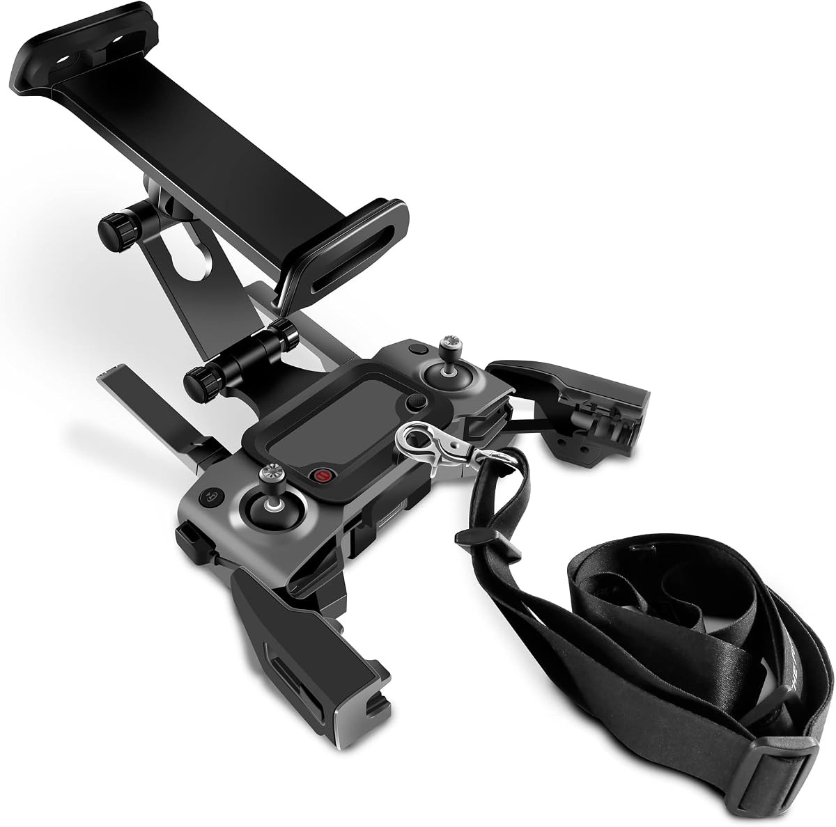 Tineer Soporte para teléfono y tableta para DJI Mini 4K/Mavic Pro/Air Drone Controller | El soporte para teléfono en ángulo ajustable se adapta a dispositivos con pantalla de 4,6 a 11", clip seguro para el control remoto, diseño plegable para un fácil almacenamiento